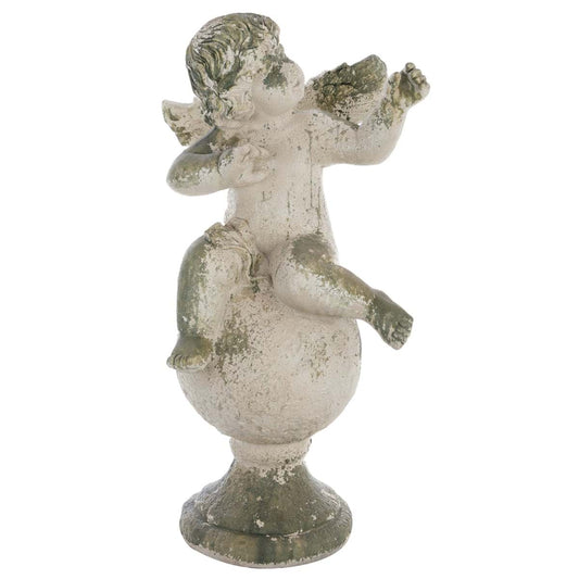 Putto su sfera in resina BLANC MARICLÒ