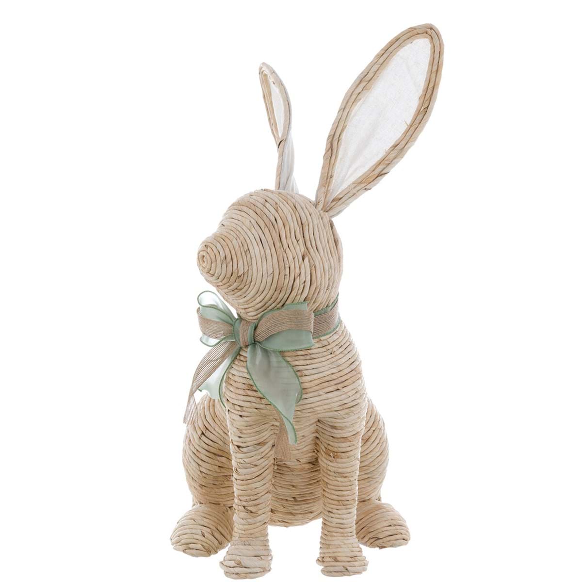 Coniglio in vimini "Pomona" h. 40 cm.- BLANC MARICLÒ