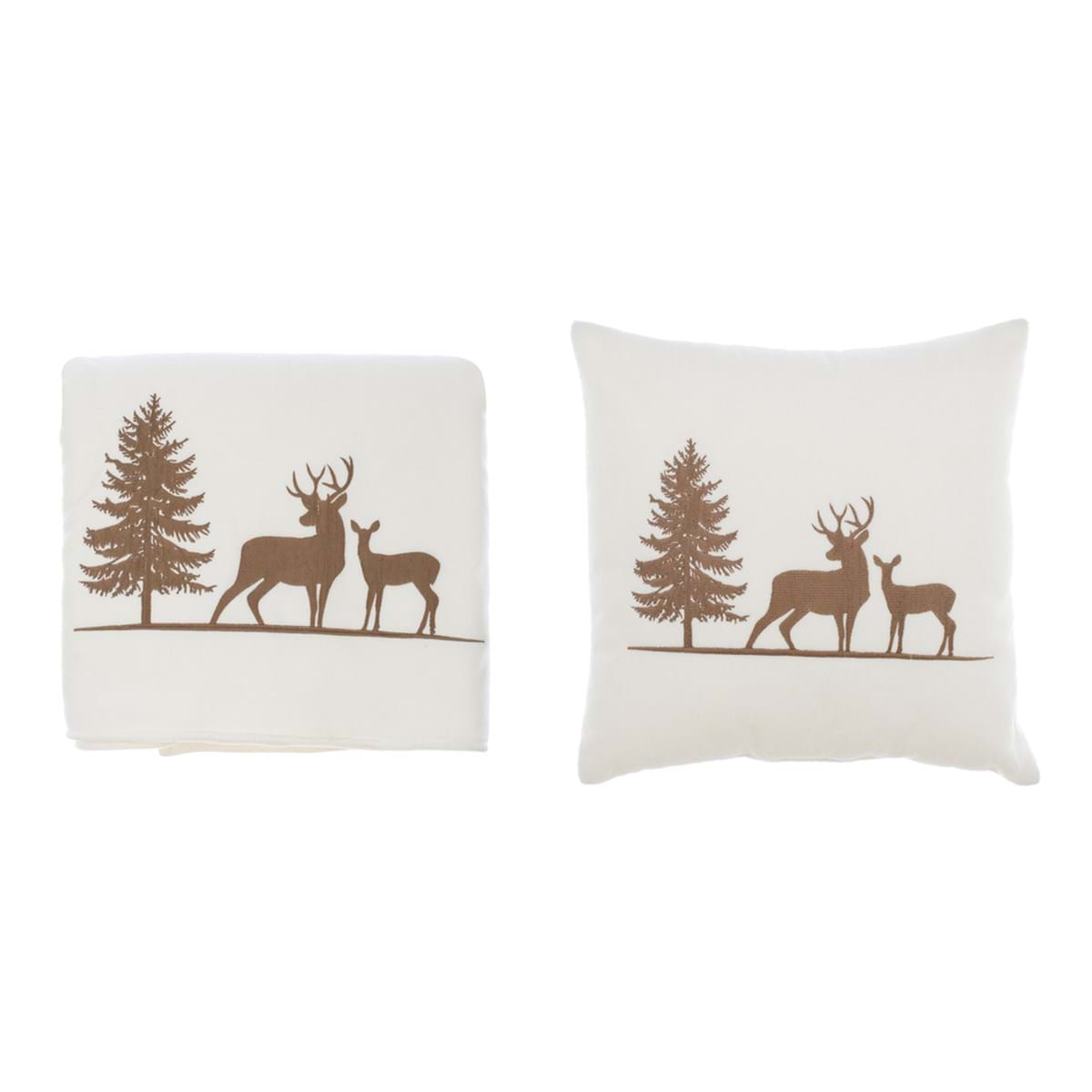 Set cuscino e plaid Collezione Silenzio Alpinto BLANC MARICLO'