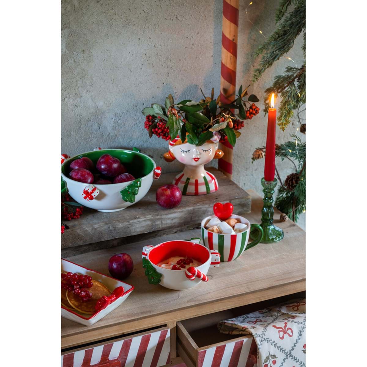 Ciotola Collezione Candy Cane BLANC MARICLO'