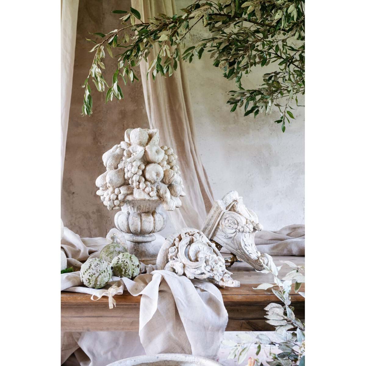 Cesto frutta  H. 55 cm. Collezione Antiqua Domus BLANC MARICLO'