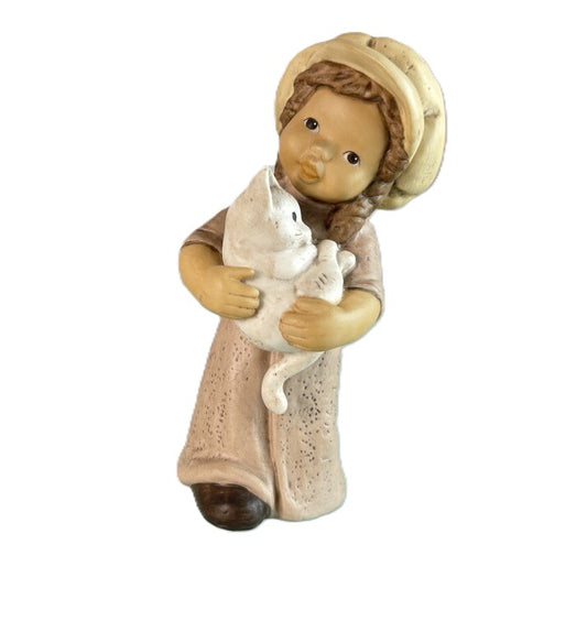 Figurina Nina con gatto Nina e Marco Goebel