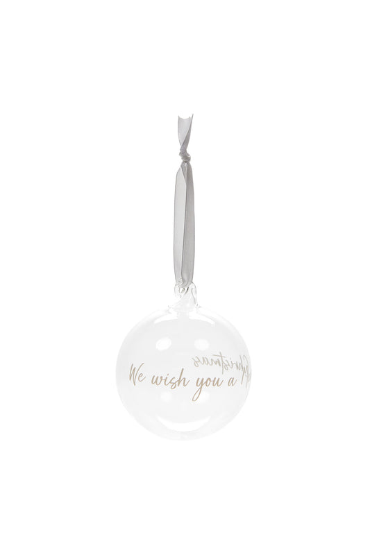 Palla borosilicato We wish you a Merry Christmas NUVOLE DI STOFFA