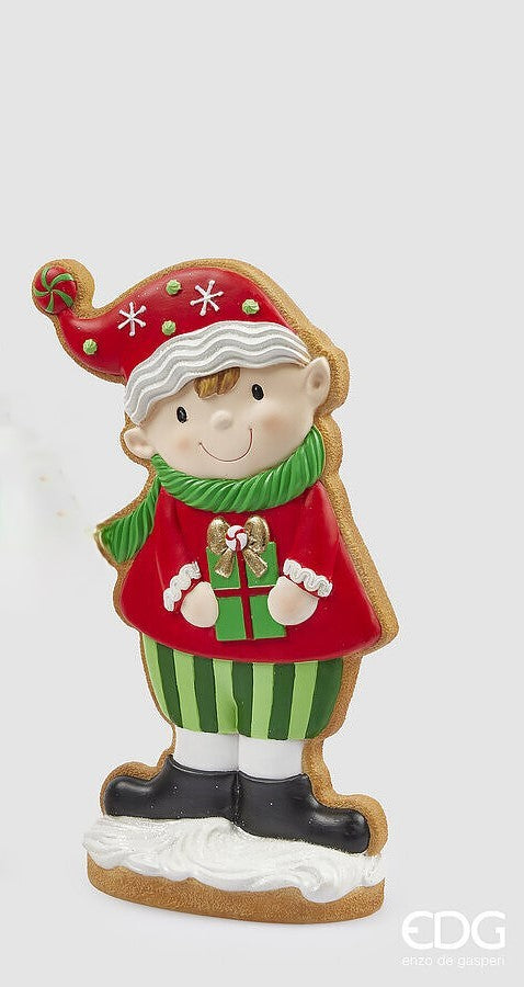 Elfo con pacco regalo EDG - Enzo De Gasperi