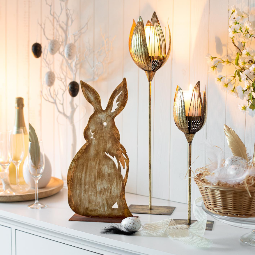 Sagoma Coniglio in metallo H. 42cm Baden