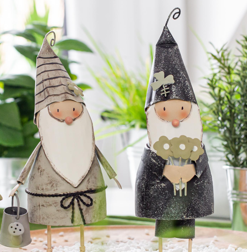 Gnometto in metallo H. 21 cm - BADEN COLLECTION