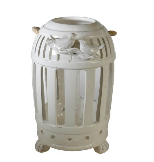 Lanterna in ceramica con uccellini VIRGINIA CASA