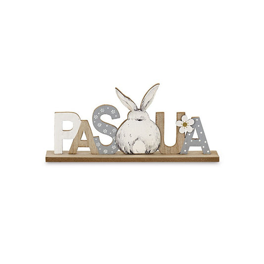 Decoro scritta PASQUA in legno