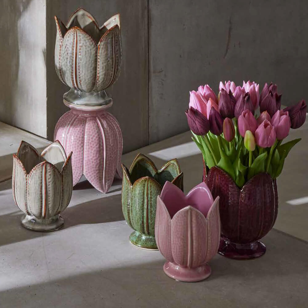 Vaso ceramica bocciolo tulipano H. 16cm EDG - Enzo de Gasperi